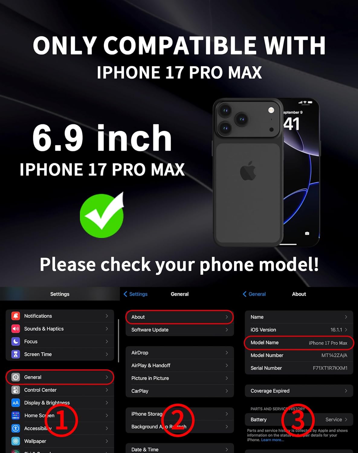 17 [2 Pack] 9H [6.9inch] Privacy Screen Protector for iPhone Pro Max Tempered Glass Gradient Anti Spy Private Film