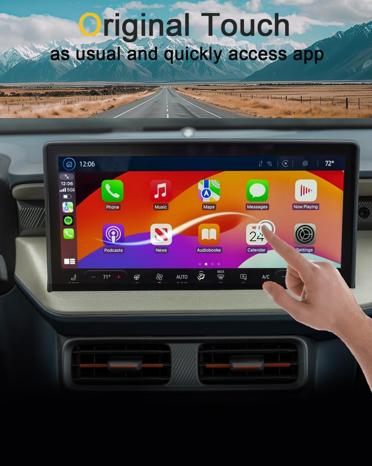 KOOGEN 2025 2026,Infotainment 13.2 inch Tempered Glass Screen Protector for Ford Maverick Navigation Screen Film