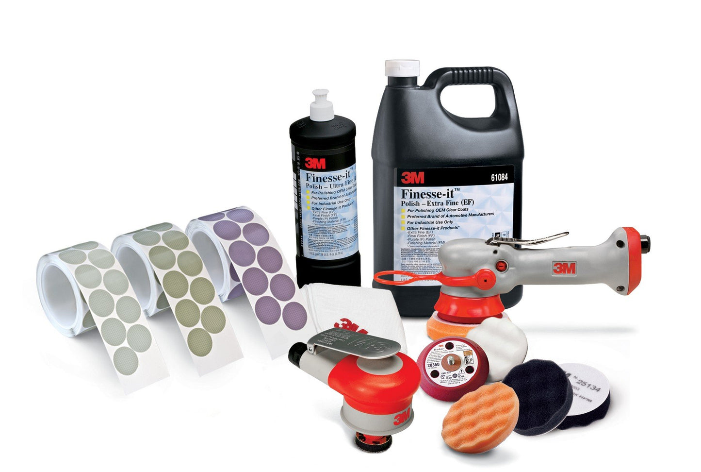 3M Mini Random Orbital Nib Sander - Pneumatic Palm Sander - For Automotive Paint Repair - Air Powered Tool - 1.25", 3/16 " Orbit - 20244
