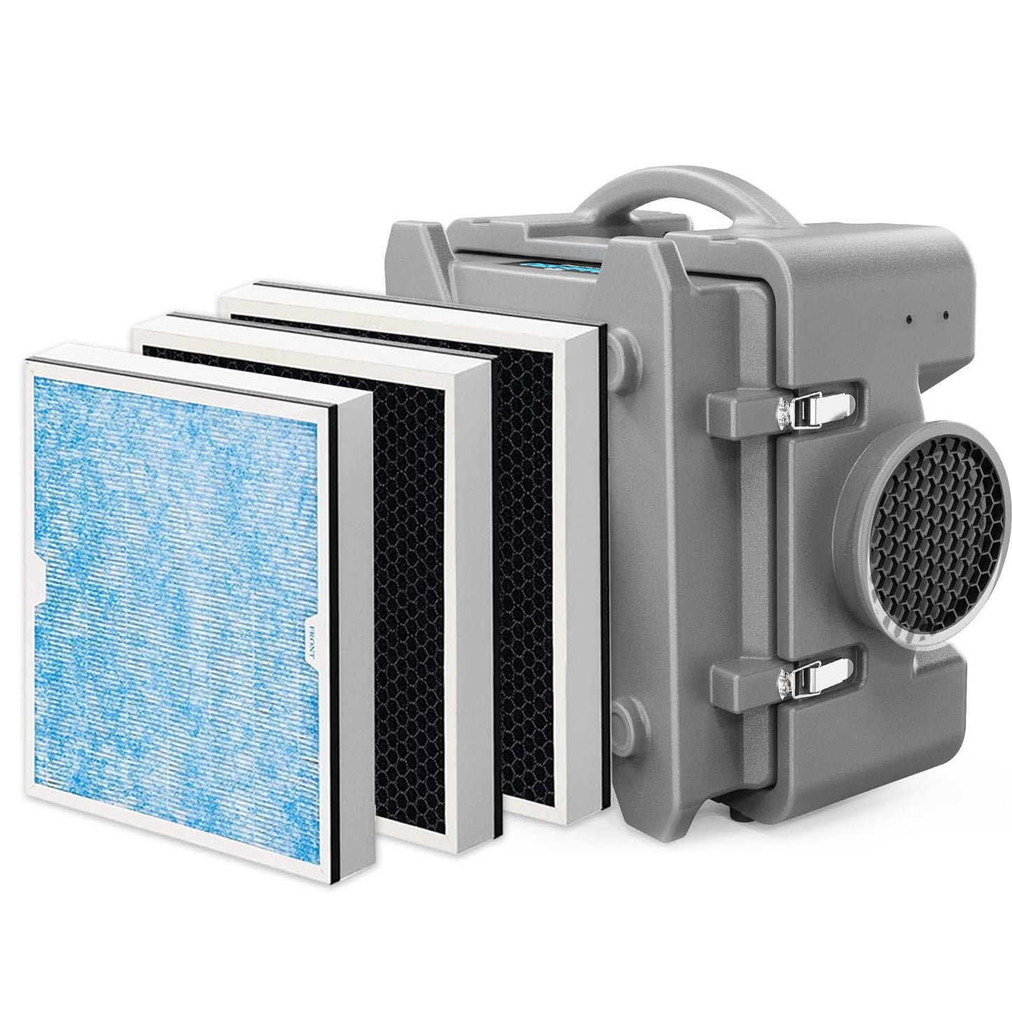 CADPXS Shield-550 Air Scrubber Grey and 3 PACK HEPA/Activated Carbon Filters Bundle