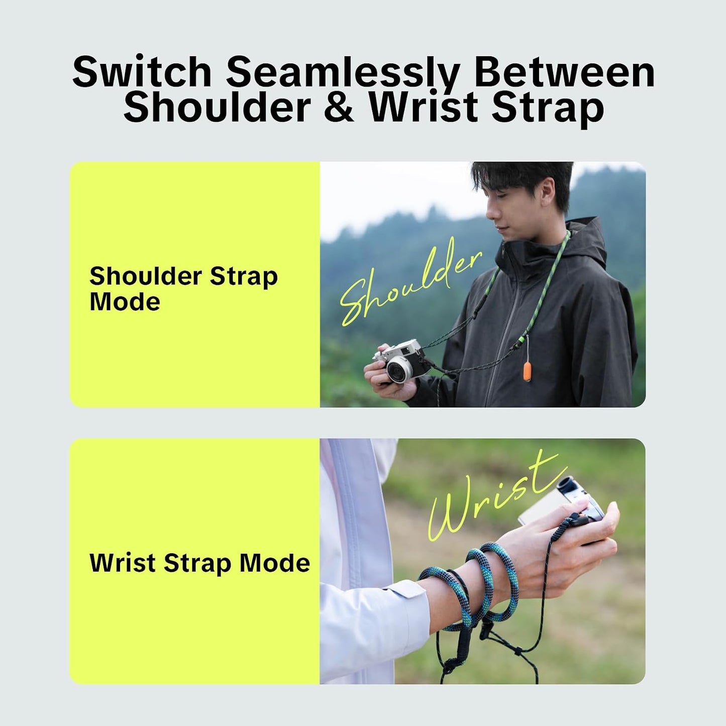 32.2-53.5in 66.1lb PGYTECH Camera Shoulder Strap Slim Outdoor Style, Adjustable Quick Release Neck Strap for Compact