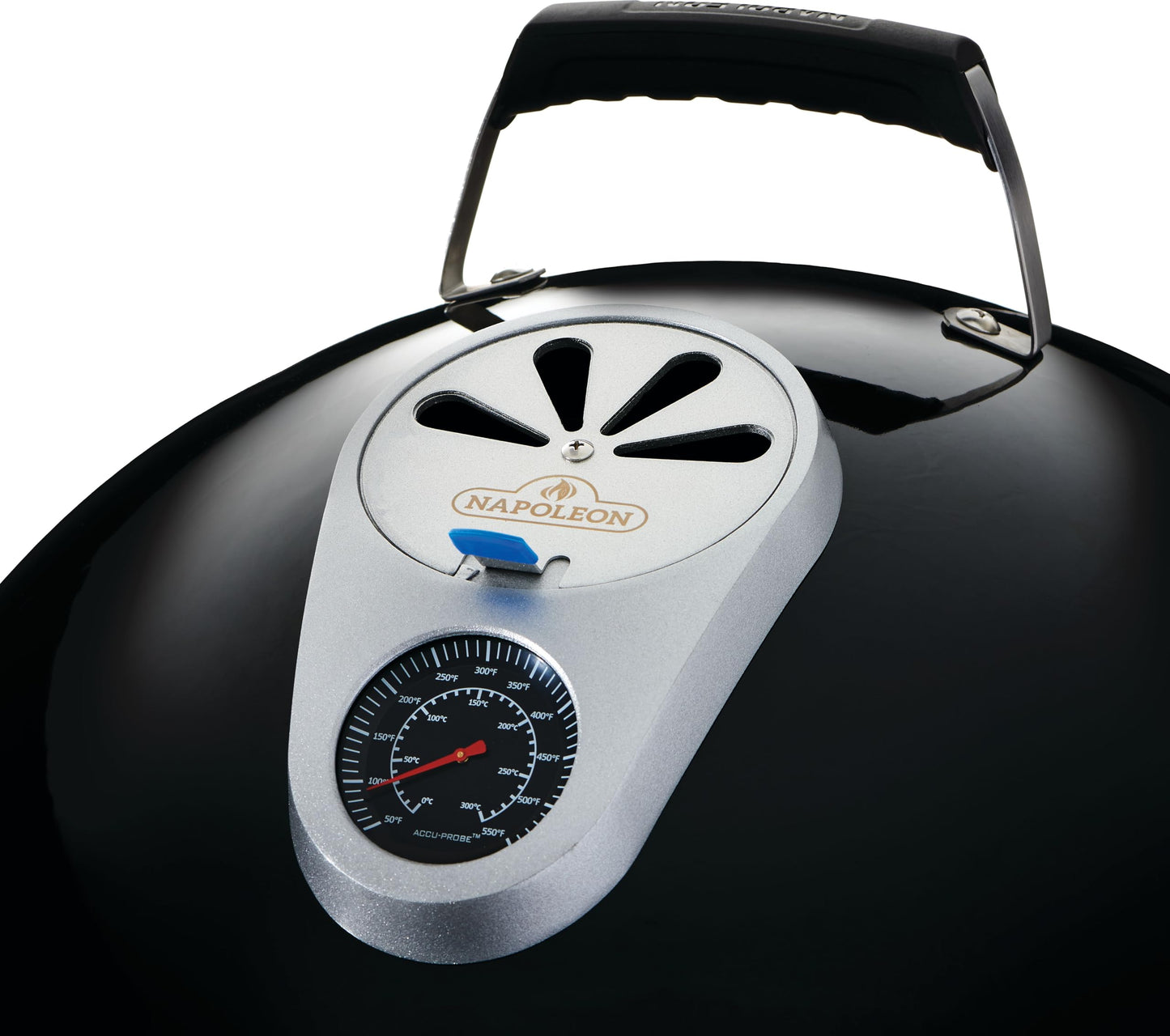 Napoleon Apollo® 22-In Vertical Charcoal Water Smoker, Gloss Black Finish, Stainless Steel Grids, ACCU-PROBE Temperature Gauge