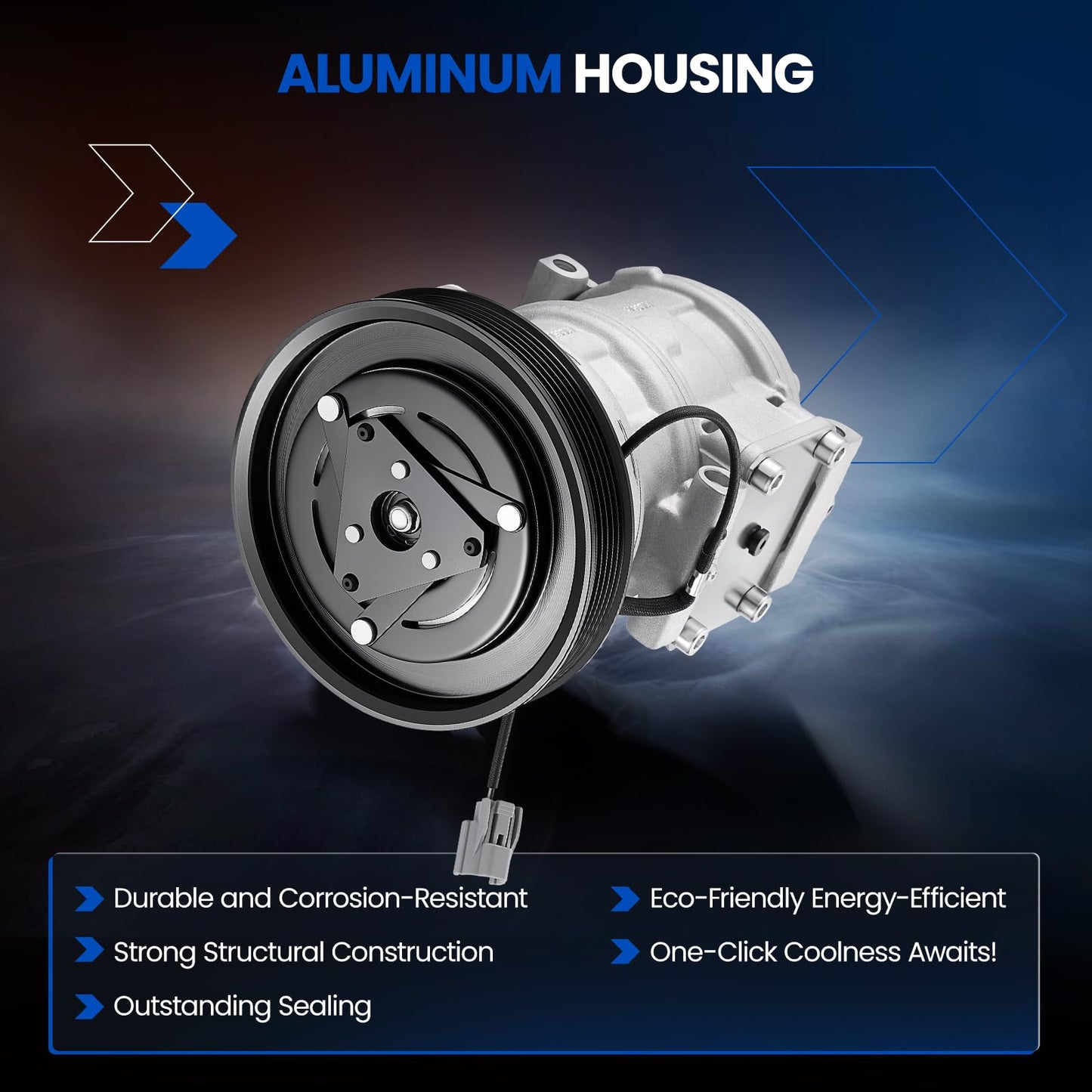 SYKRSS 98361 Air Conditioning A/C Compressor with Clutch Compatible with Acura CL 1998 1999 2.3L L4, Compatible with Honda Accord 1998-2002 2.3L L4 & 3.0L V6 GAS