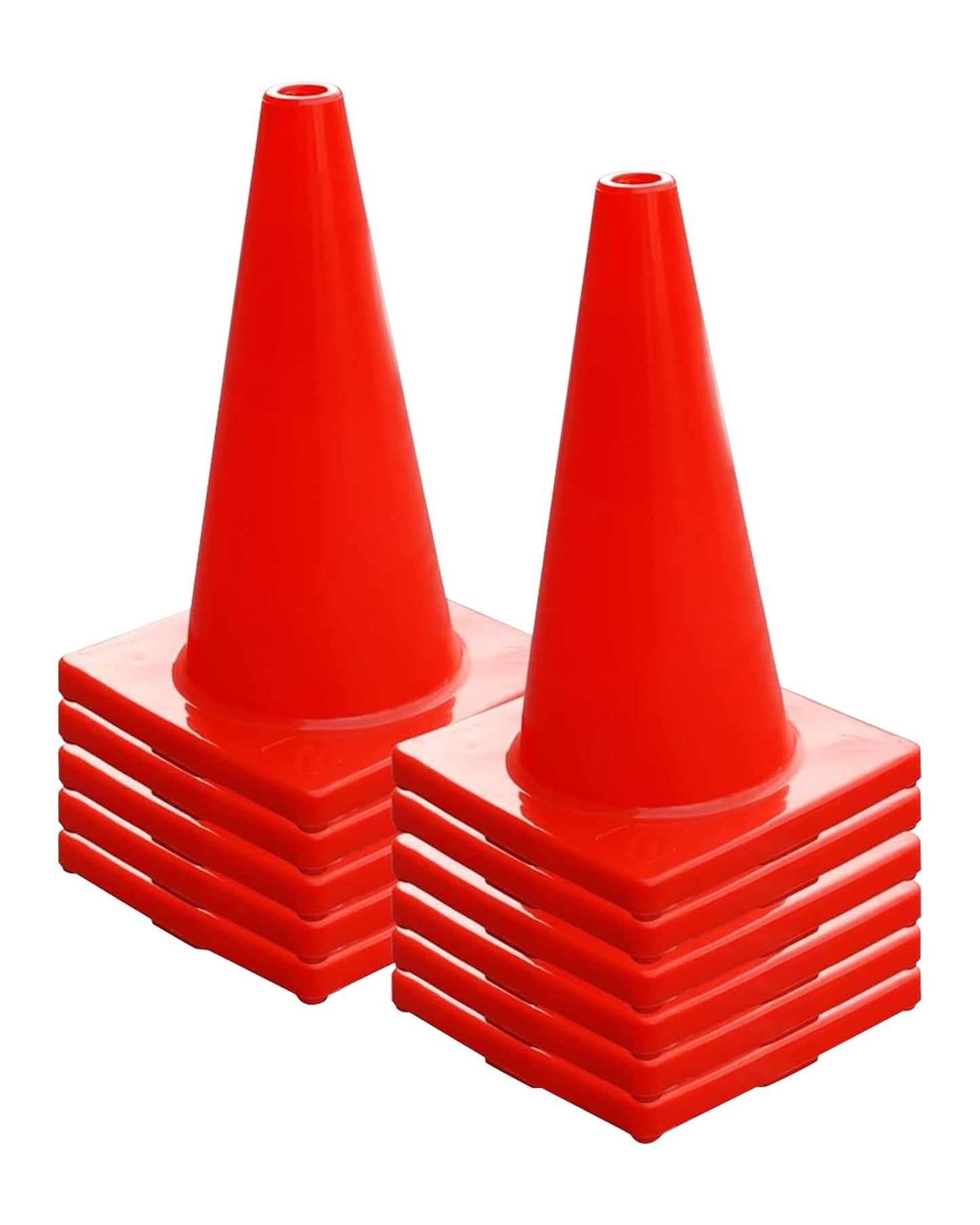 Versatyle 18in Heavy Duty Agility Training Cones for Soccer, Football, Basketball, Sports Drills, Flexible Motorcycle & Traffic Training Cones, Durable, Versatile, High Visibility (Set of 12, Orange)