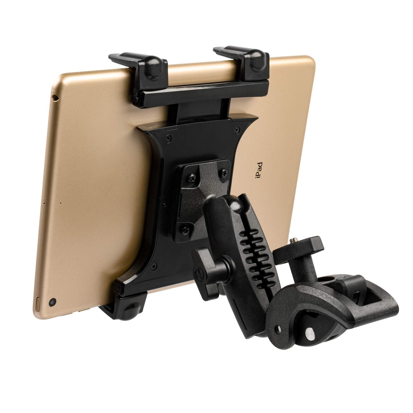 Tackform Universal Tablet Holder Compatible with Stationary Bicycle, Treadmill, Elliptical, Spin Bike, Microphone Stand, and Indoor Exercise Equipment - Compatible with iPad and More