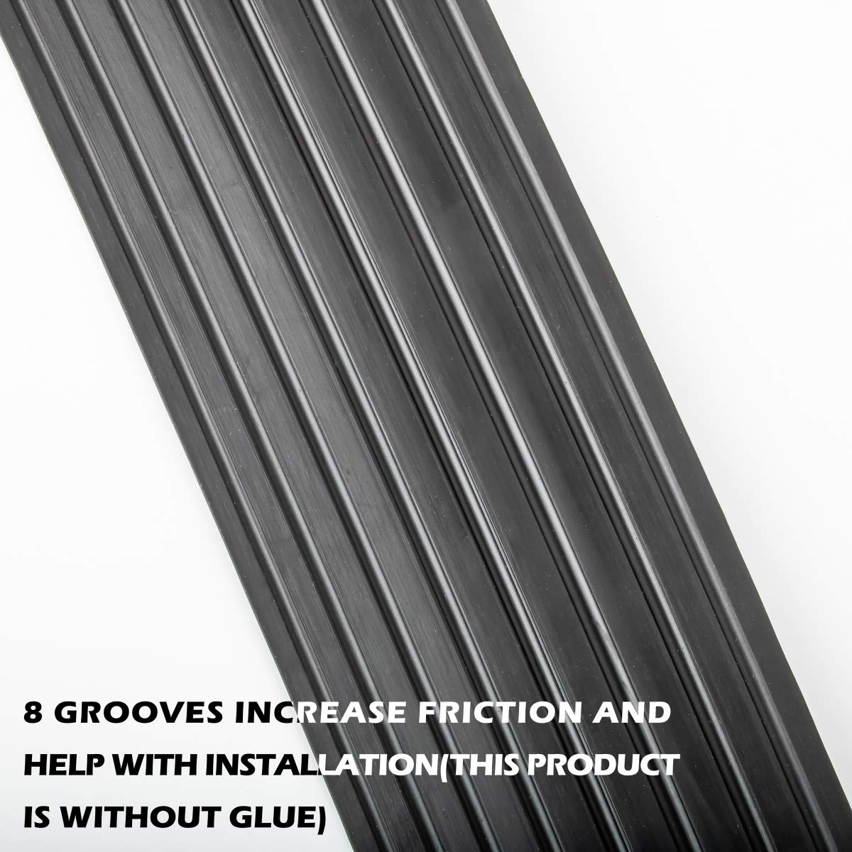 20Ft Weather Universal Garage Door Bottom Threshold Seal Strip DIY Weather Stripping Replacement,Not Include Sealant/Adhesive (Black)