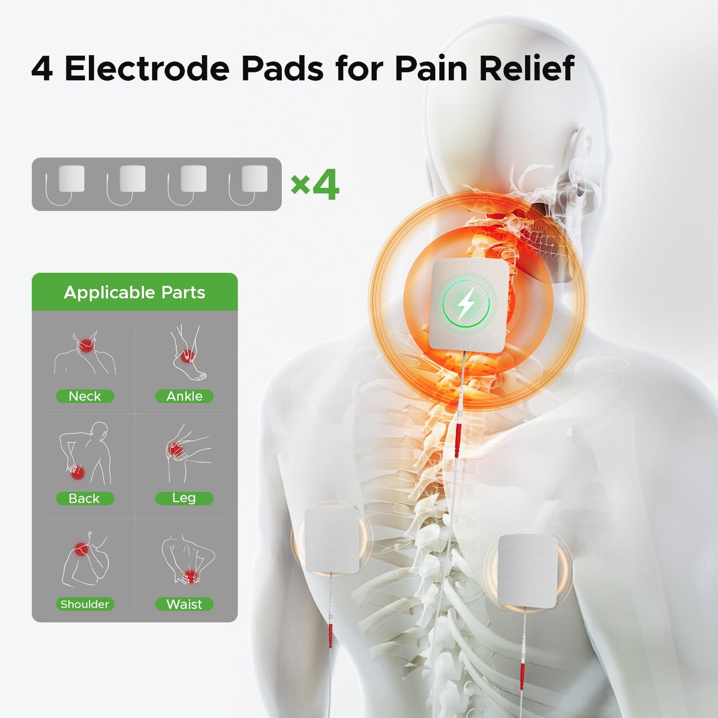 EMS Foot Massager with Infrared Therapy for Neuropathy & Pain Relief – Rechargeable Electric Muscle & Nerve Stimulator for Feet & Calves, Blood Circulation Booster, Plantar Fasciitis Relief