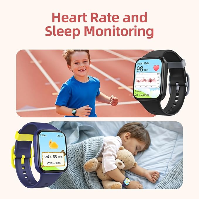 Parsonver Kids Smart Watch with Parent-Child Task & Reward System, Fun Fitness Tracker with 20 Sports Modes, Heart Rate & Sleep Monitor, IP68 Waterproof, Great Birthday Gifts for Boys Girls 5-16, Blue