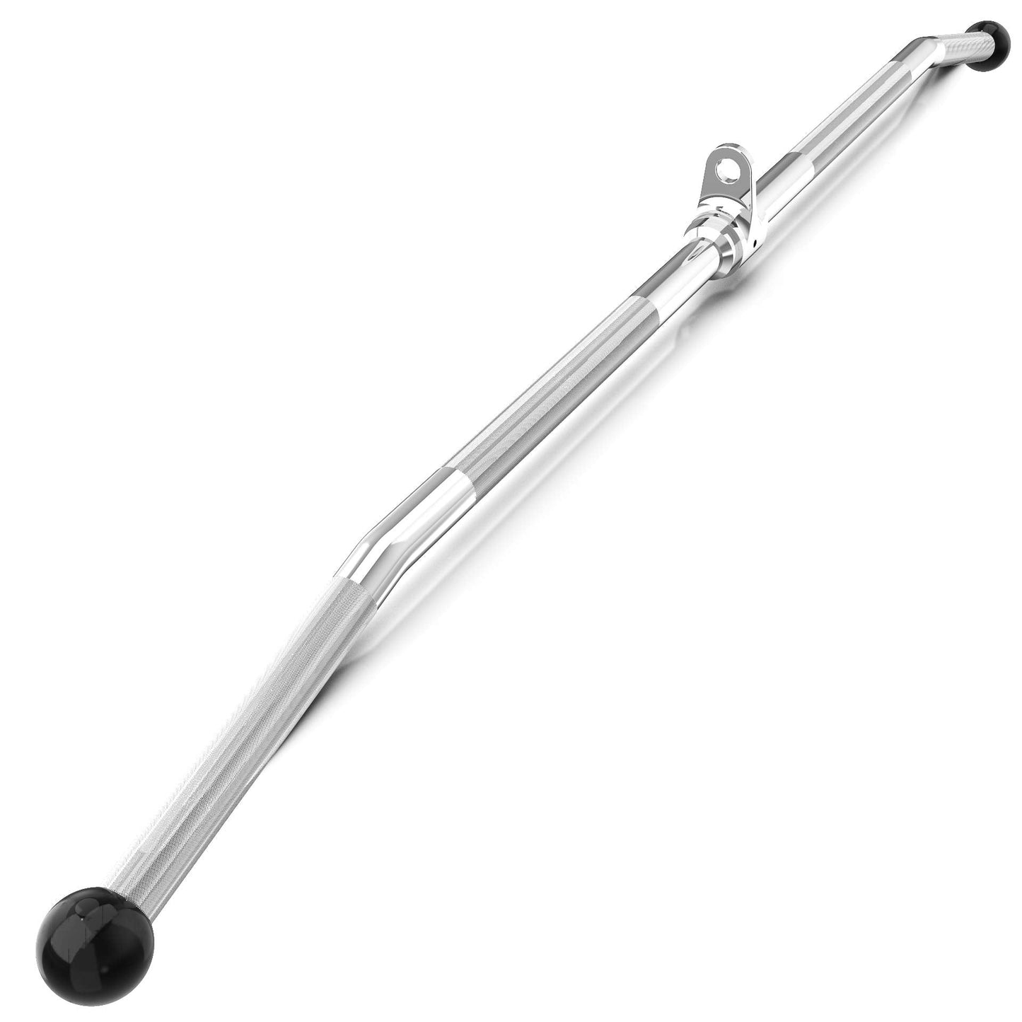 Synergee Lat Bar Cable Attachment 48". Universal Attachment for Cable Machines. Pull Down/Press Down Bar Accessory. Wide & Narrow Grip for Strong Back.