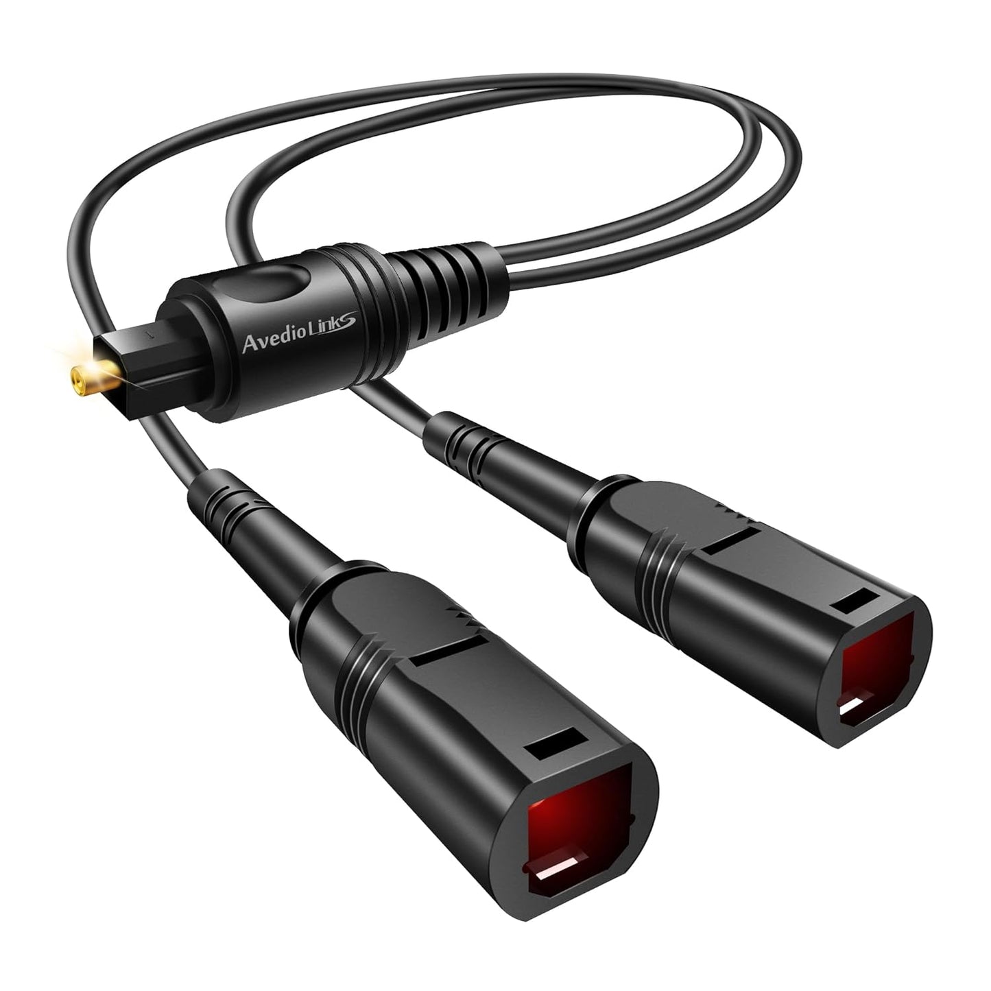 1 2 1 2 LPCM2.0 5.1CH Xbox,PS4,TV avedio links Optical Audio Cable Splitter in Out, Toslink Digital Fiber Audio