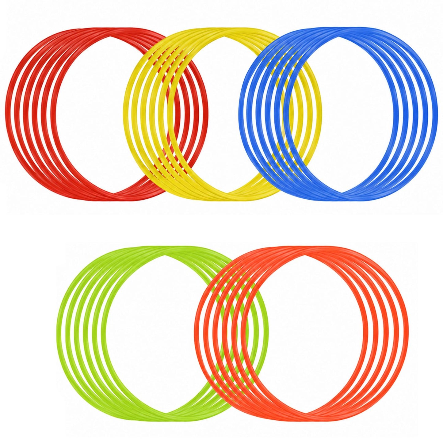 Avoirdus 30 PCS Agility Rings Speed Training Set: 15" Exercise Speed Circle Jump Hoops for Soccer Football Footwork Coordination Speed Drill and Athletic Training Equipment