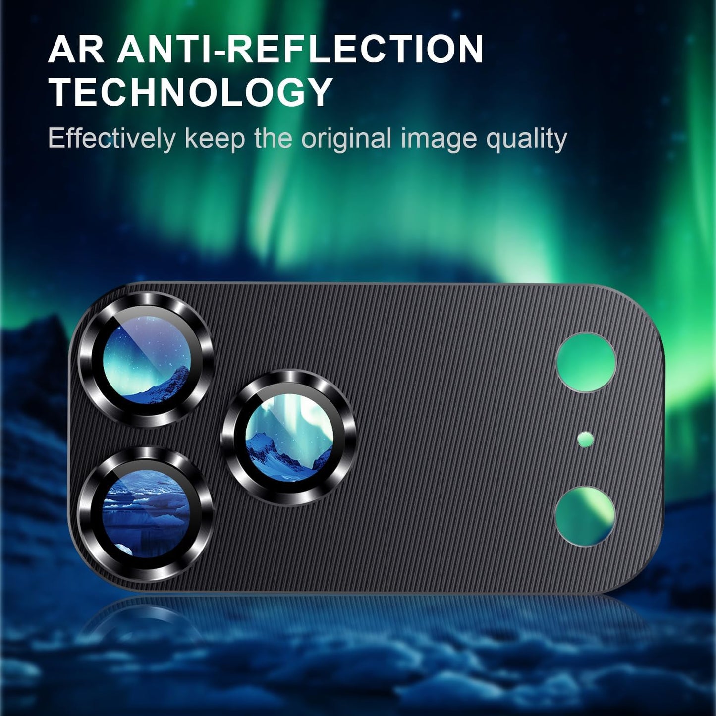 [2 17 AFARER Pcs Camera Lens Protector for iPhone Promax,Ultra-thin HD Metal Tempered Glass Anti-Scratch,Military Grade