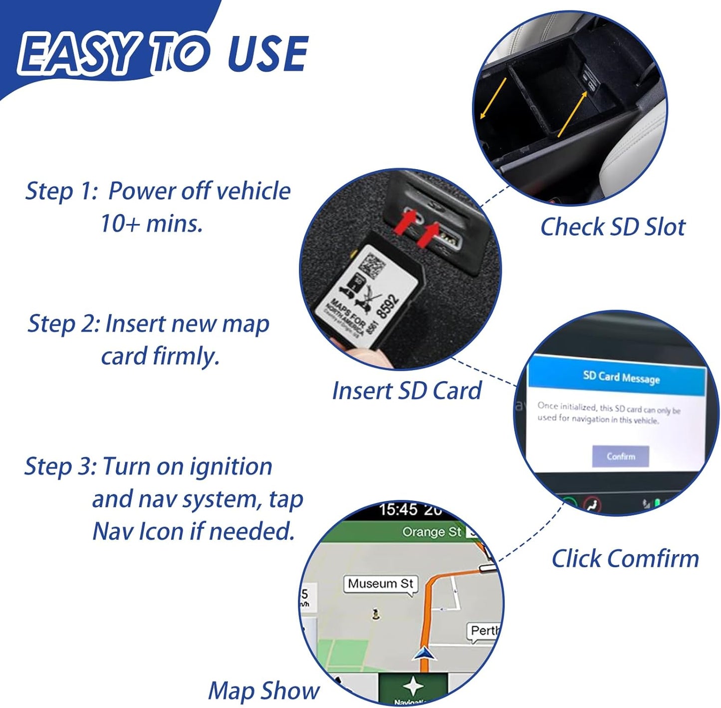 Thcbme 2025 Use,2024 85856394 Release GPS Navigation SD Card Compatible with GMC Chevry Cadilla Buick,Silverado