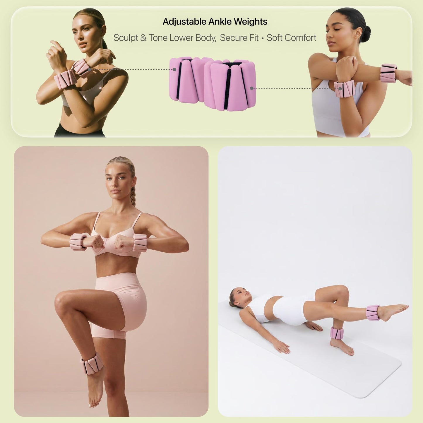Nioris Essential Pilates Equipment Kit – Complete Home Workout Set with Pilates Ring, Pilates Ball, Resistance Bands, Ankle Weights, Sliding Discs & Grip Socks – Guided Full Body Workout Video