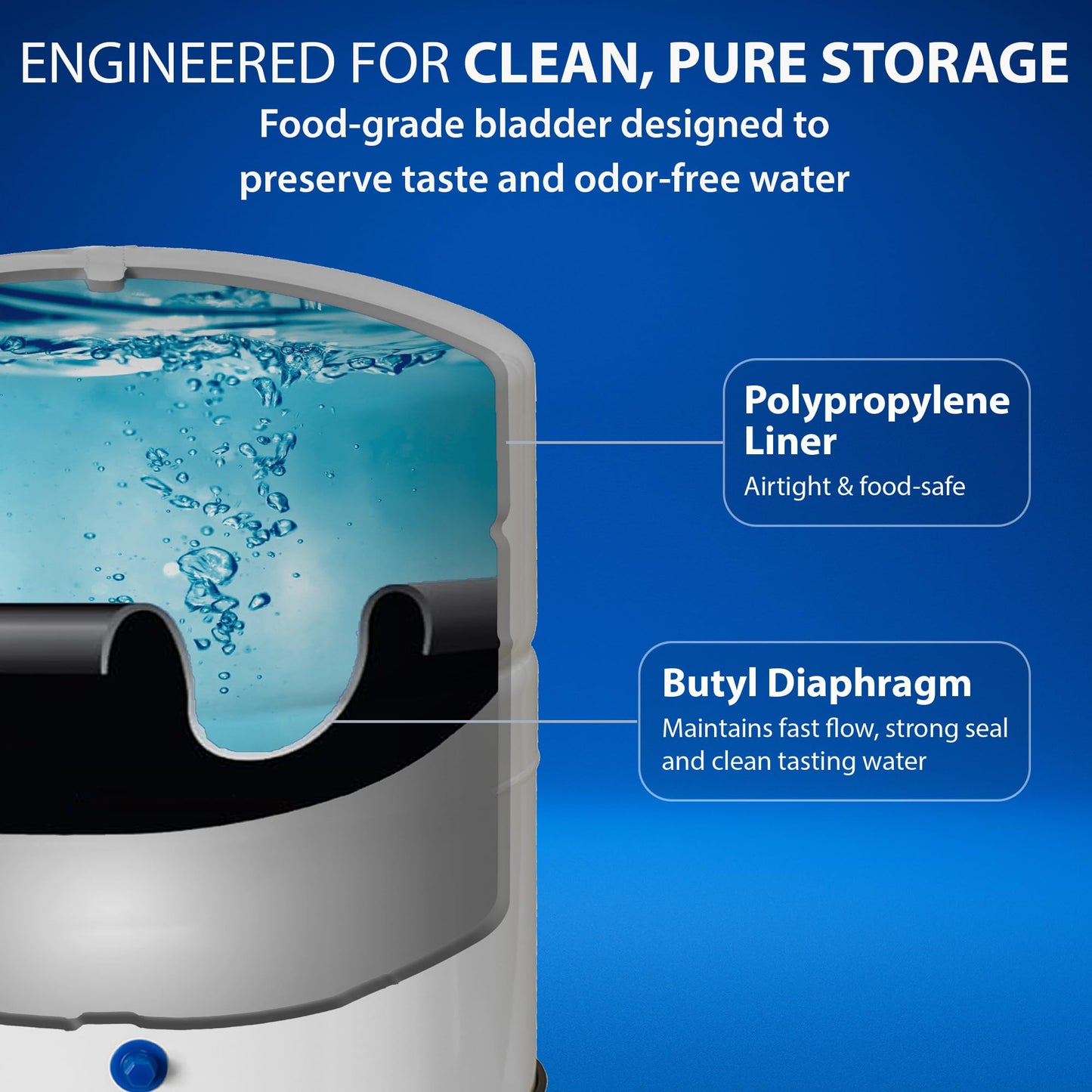 APEC TANK-14 14 Gallon Pre-pressurized Reverse Osmosis Water Storage Tank