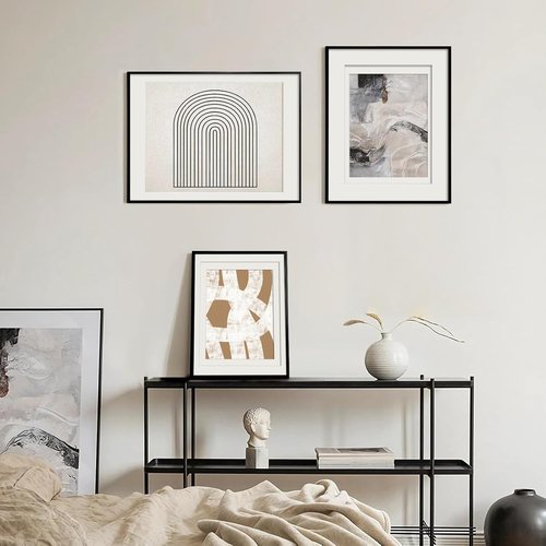 Egofine 8x10 Aluminum Picture Frame - Versatile Display for 4x6, 5x7, or 8x10 Photos | Black Finish