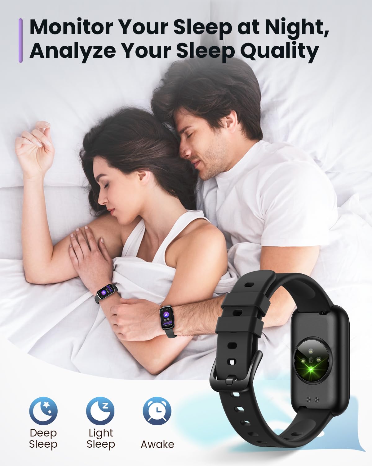DEKELIFE Fitness Trackers,Smart Watches for Men Women with 24/7 Heart Rate/Sleep Monitor, Fitness Watch with IP68 Waterproof, Health Activity Trackers for Android and iPhone Carbon Black