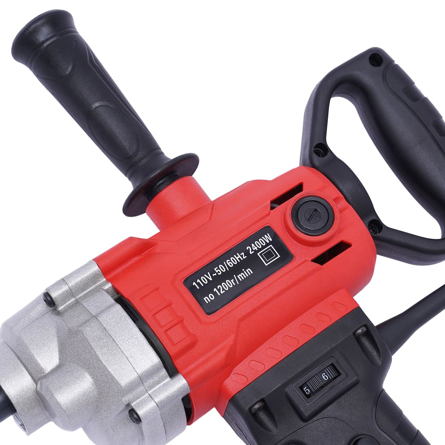 NeNchengLi Corded Heavy Duty Drill Mixer Set with Spade Handle 1/2Inch Electric Mixing Drill Machine 2400W Motor Concrete Mud Mixer Cement Paint Mortar Mixer Machine