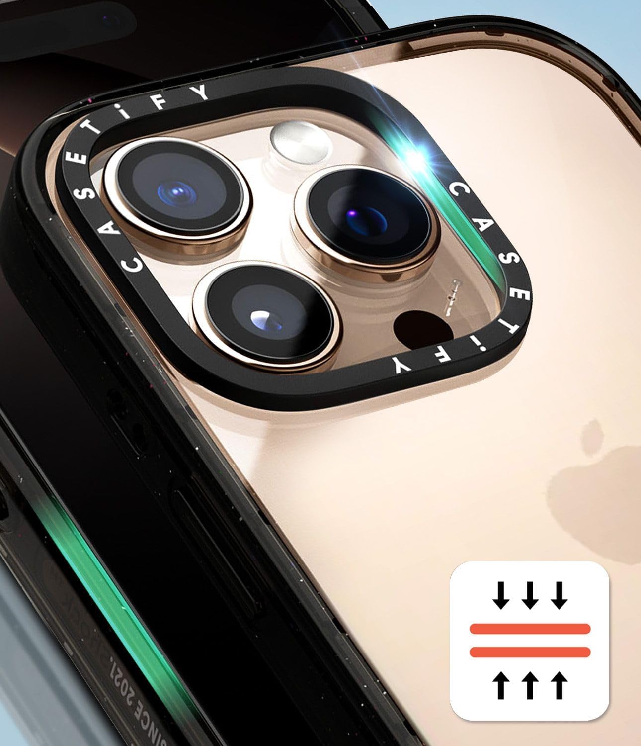 CASETiFY 12 12 1 Impact Case for iPhone / iPhone Pro - Shapes & Lines by aLILscribble - Clear Black