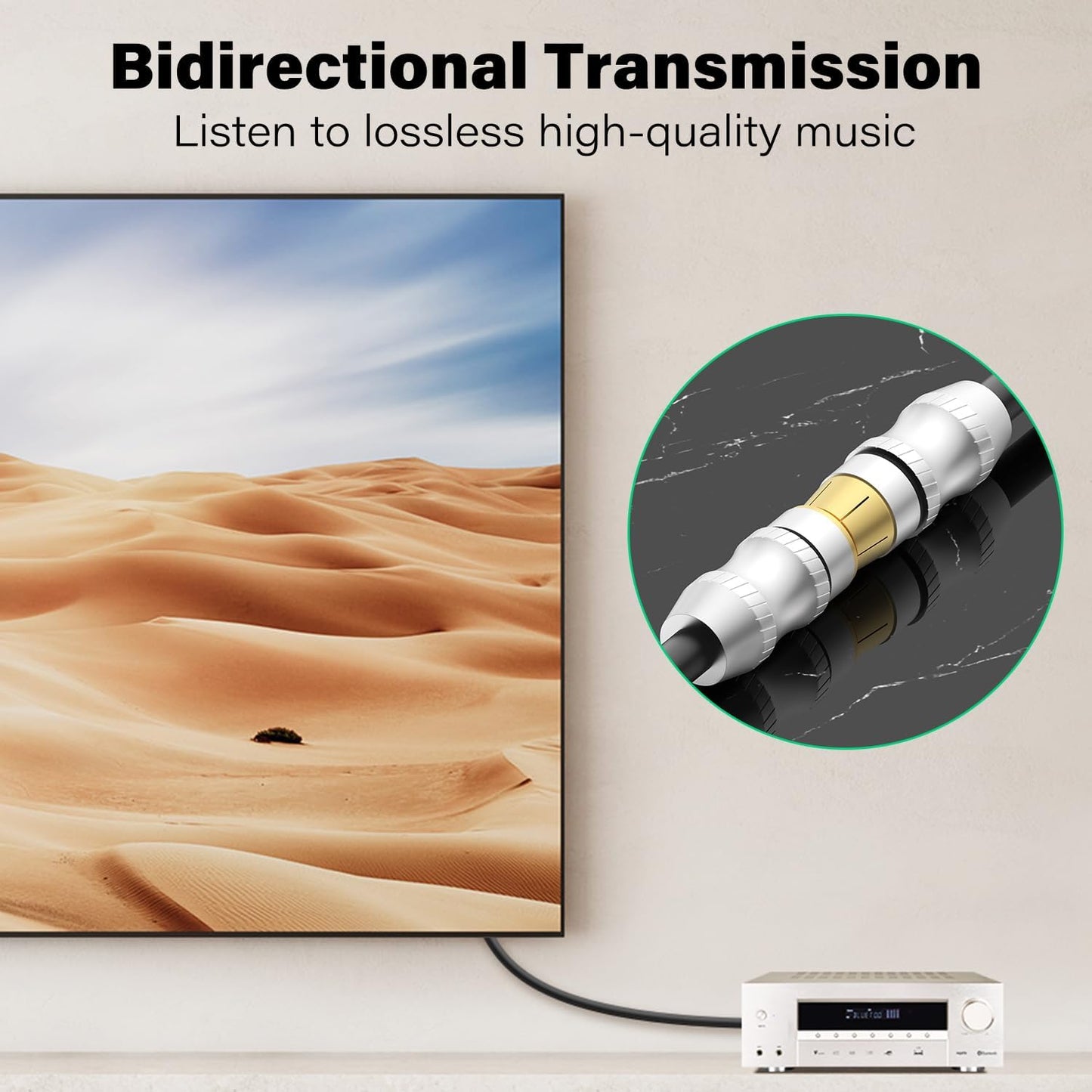1 2 10 J&D RCA Cable, RCA Male to RCA Male Y-Splitter Digital Stereo Audio Cable Subwoofer Cord for Subwoofer, Home