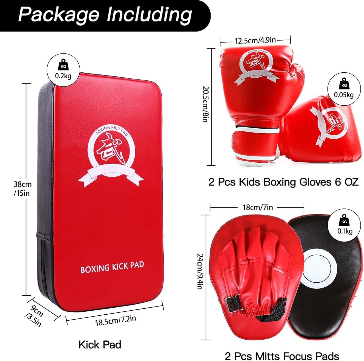 SEISSO 2 Pcs Taekwondo Kickboxing Pads + 2 Pcs Punching Mitts for Karate Training Target Thai Pads Punching Kit Kick Punch Pad Kicking Strike Shield MMA Martial Art for Men Women Gym