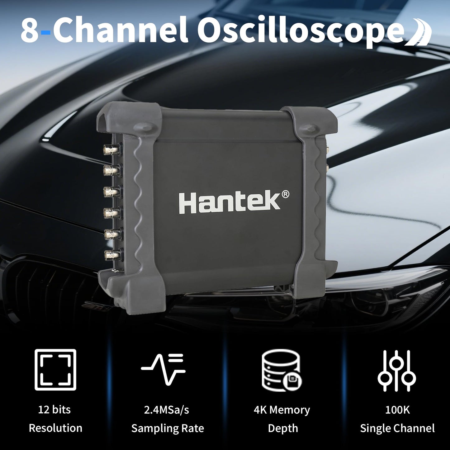 Hantek 1008C PC USB 8CH Automotive Diagnostic Digital Oscilloscope/DAQ/Programmable Generator