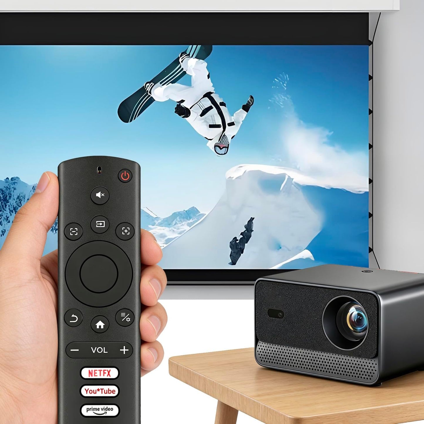 KhotIlong ONO3 Projector.(1Pack) Replacement Remote Control for Portable Projector,Compatible with ONOAYO Pro Portable