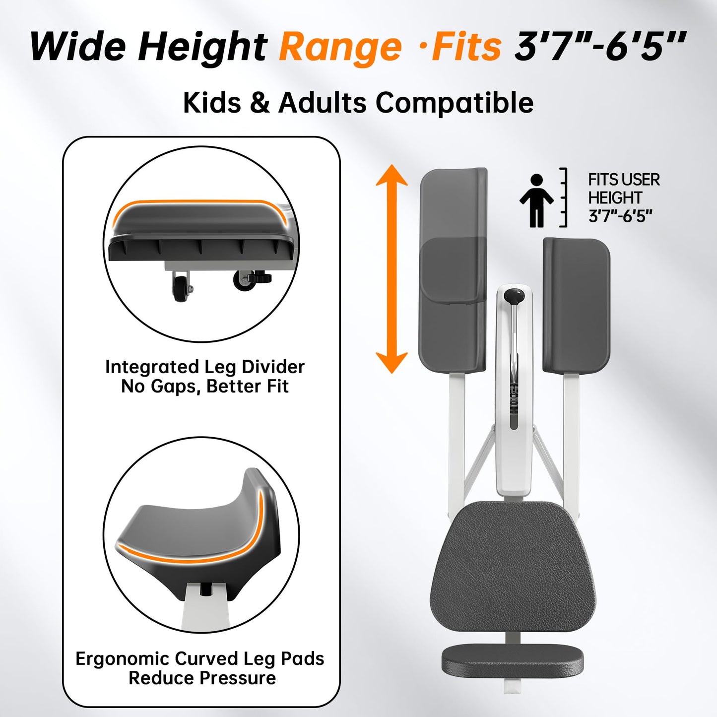 Split Machine, Leg Stretcher Machine for Flexibility – 180° Adjustable Stretching Equipment with Seat & Backrest, Perfect for Ballet, Cheerleading, Dance, Gymnastics, Martial Arts, Kids & Adults