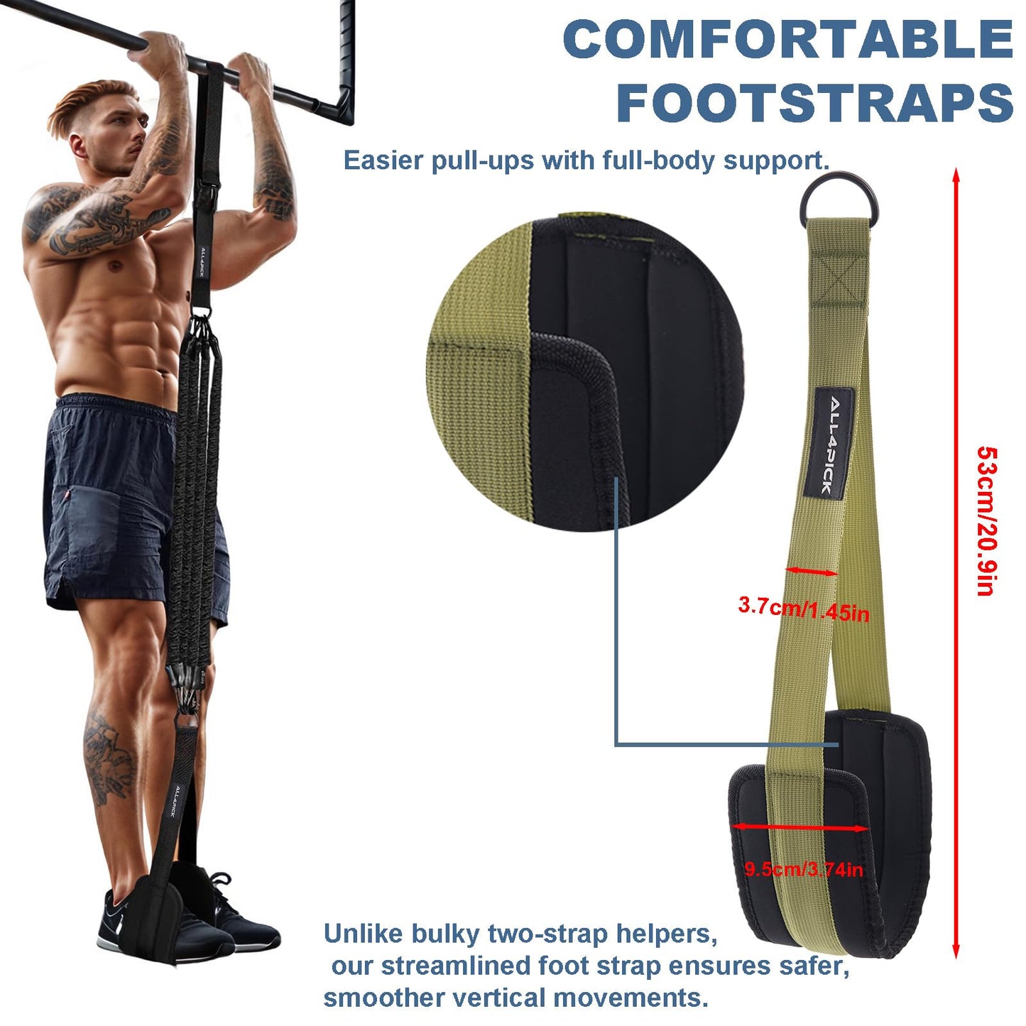 Pull Up Assistance Bands, Adjustable Heavy Duty Assisted Bands for Pull Ups Green