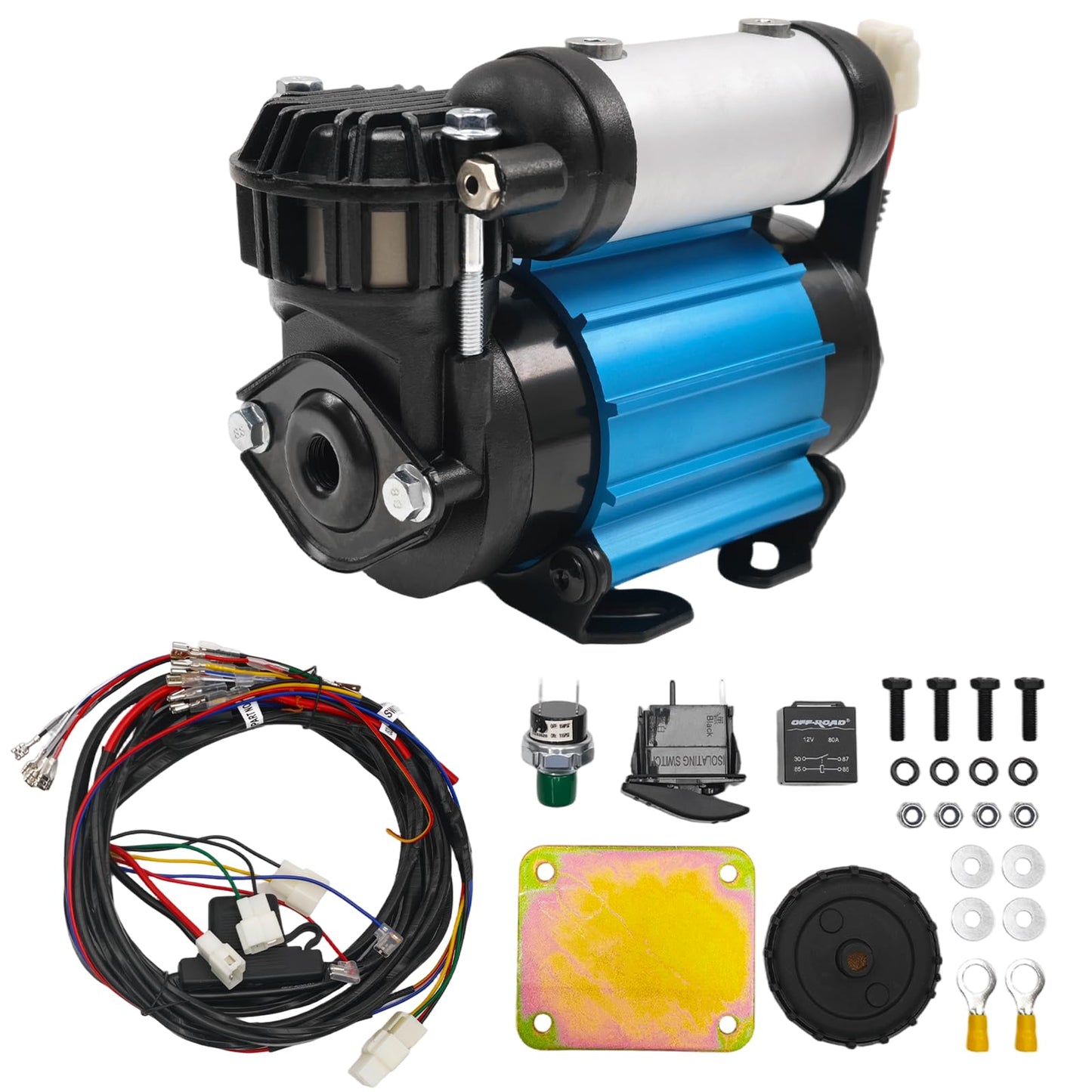 APFAITH High Performance 12V Air Compressor Replacement For ARB CKMA12 On-Board Air Compressor For Tire Inflation Air Locker activation etc 12V Single Motor Air Compressor CKMA12 Air Compressor