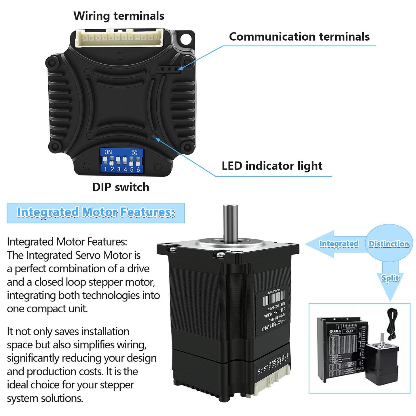 Hollow Rotating Platform 130mm 10:1 Ratio with 3Nm Integrated NEMA23 57mm Closed Loop Stepper Motor Driver Kit 45kg Load High Precision ≤1 Arcmin Speed Reducer for Automation Indexing Table Robotic