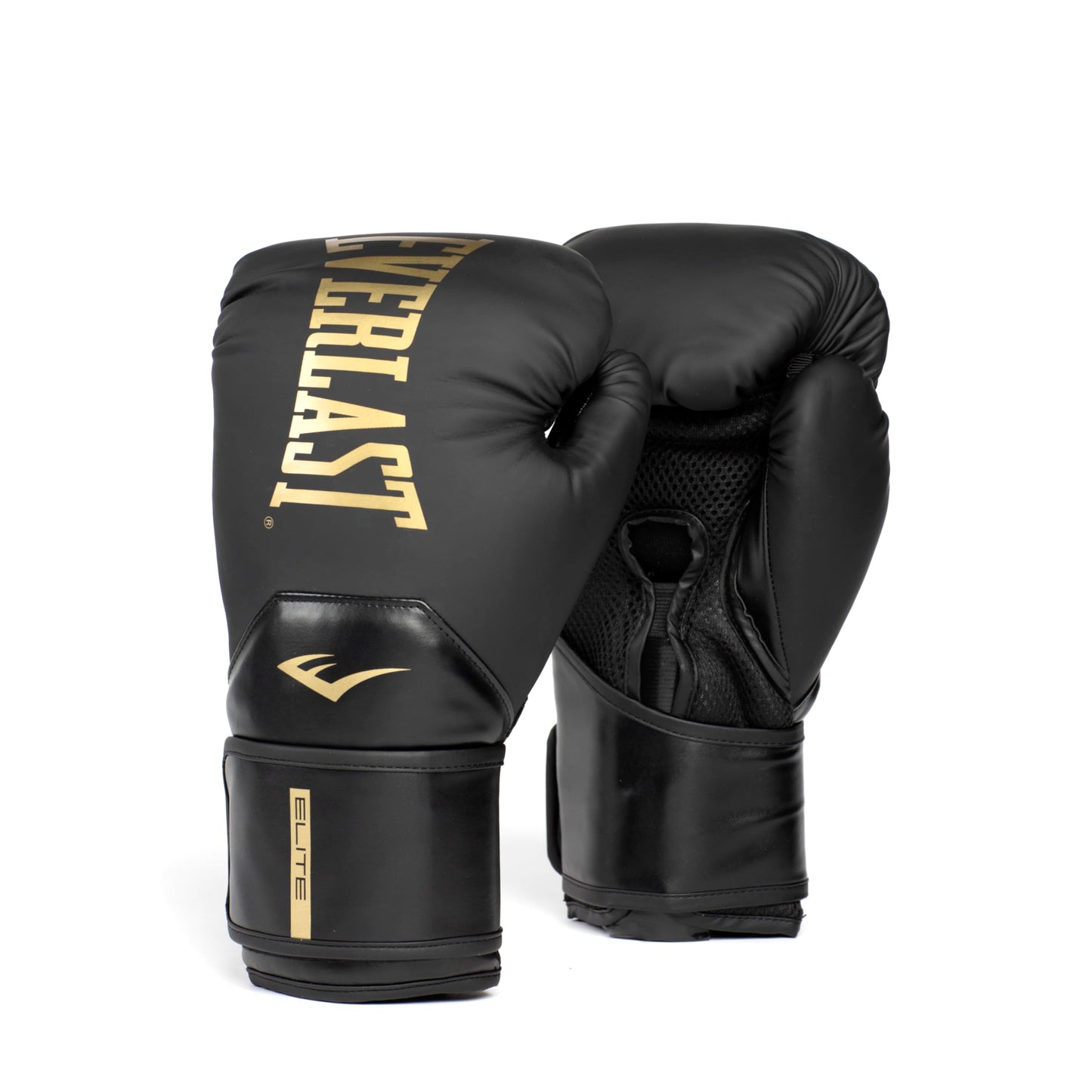 Everlast Elite 2 Boxing Gloves | Pro Training & Heavy Bag Gloves | Men & Women | Ventilated Palm | Multi-Layer Protection | Black/Gold, 16 oz