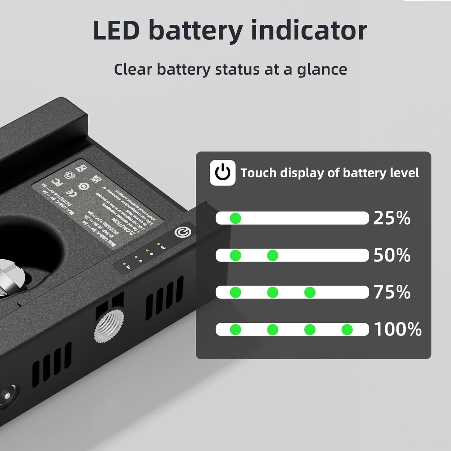 F1TP 12V/16.8V/5V NP-F Battery Mount Plate with D-Tap & USB Output, Compatible with Sony NP-F Series Batteries, Power