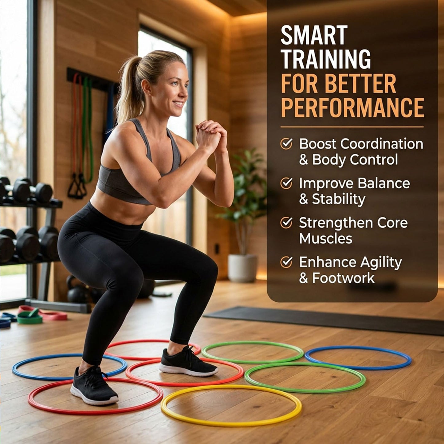 Avoirdus 30 PCS Agility Rings Speed Training Set: 15" Exercise Speed Circle Jump Hoops for Soccer Football Footwork Coordination Speed Drill and Athletic Training Equipment