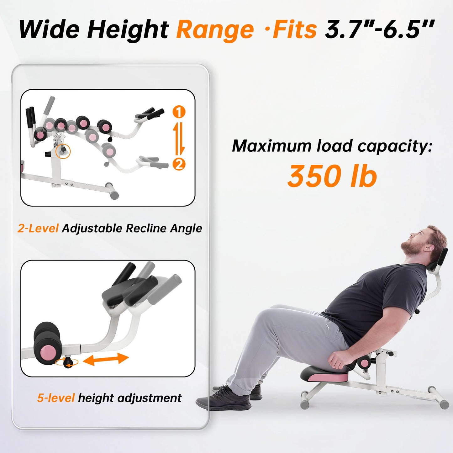 seanleecore Inversion Table for Back Pain Relief - 350lbs Capacity, Improve Posture and Spinal Health - Ideal for Home and Gym Use