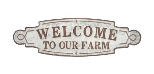 Deco 79 59451 Metal Wall Sign, 11" x 36", Brown/Gray