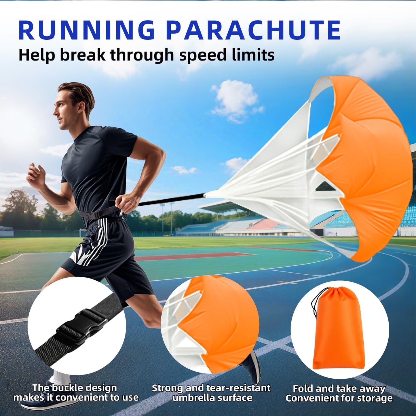 SUNBABA Agility Ladder Speed Training Equipment Set with 20ft Agility Ladder,4 Hurdles,12 Cones,Jump Rope,Running Parachute-Ideal Training Equipment for Kids Youth Adults in Soccer Football Basketball