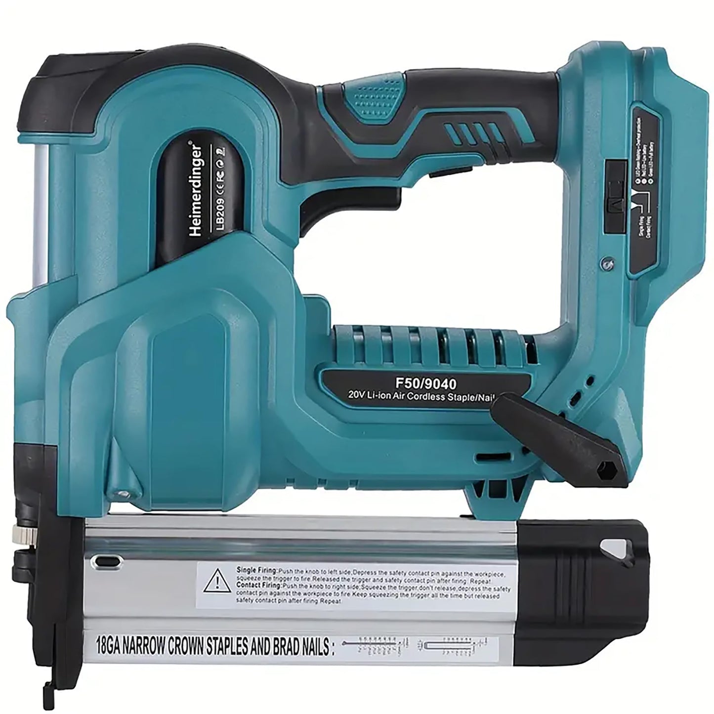 Cordless Nail Gun with 2.0Ah and 4.0Ah Battery,18GA 2 in 1 Nailer/Stapler Gun for Upholstery and Woodworking