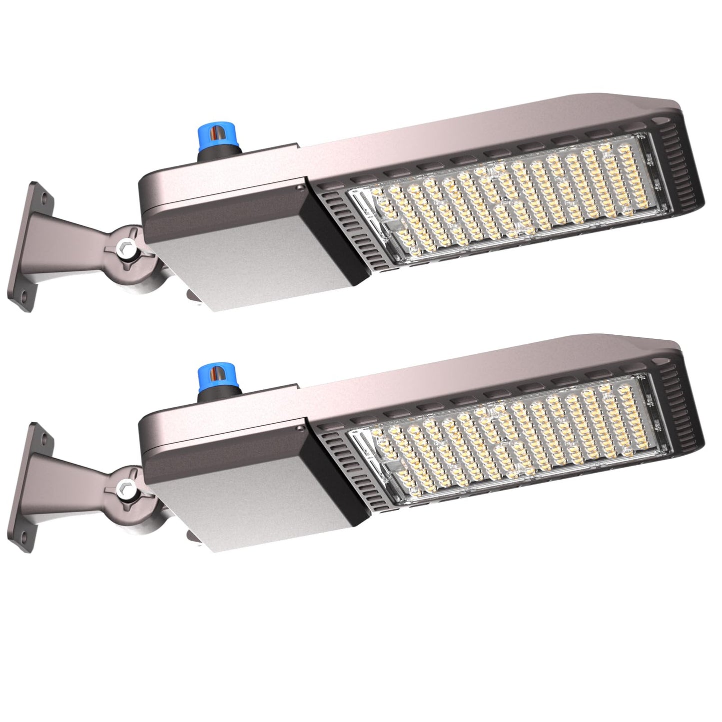 Lightdot 600W LED Parking Lot Lights 150000Lms (Eqv.2400W MH/HPS) 5000K LED Pole Lighting Dusk to Dawn Parking Lot Light with Arm Mount for 30~65Ft Height Roadways/Yard/Roadway/Backyard/Garage-2Pack