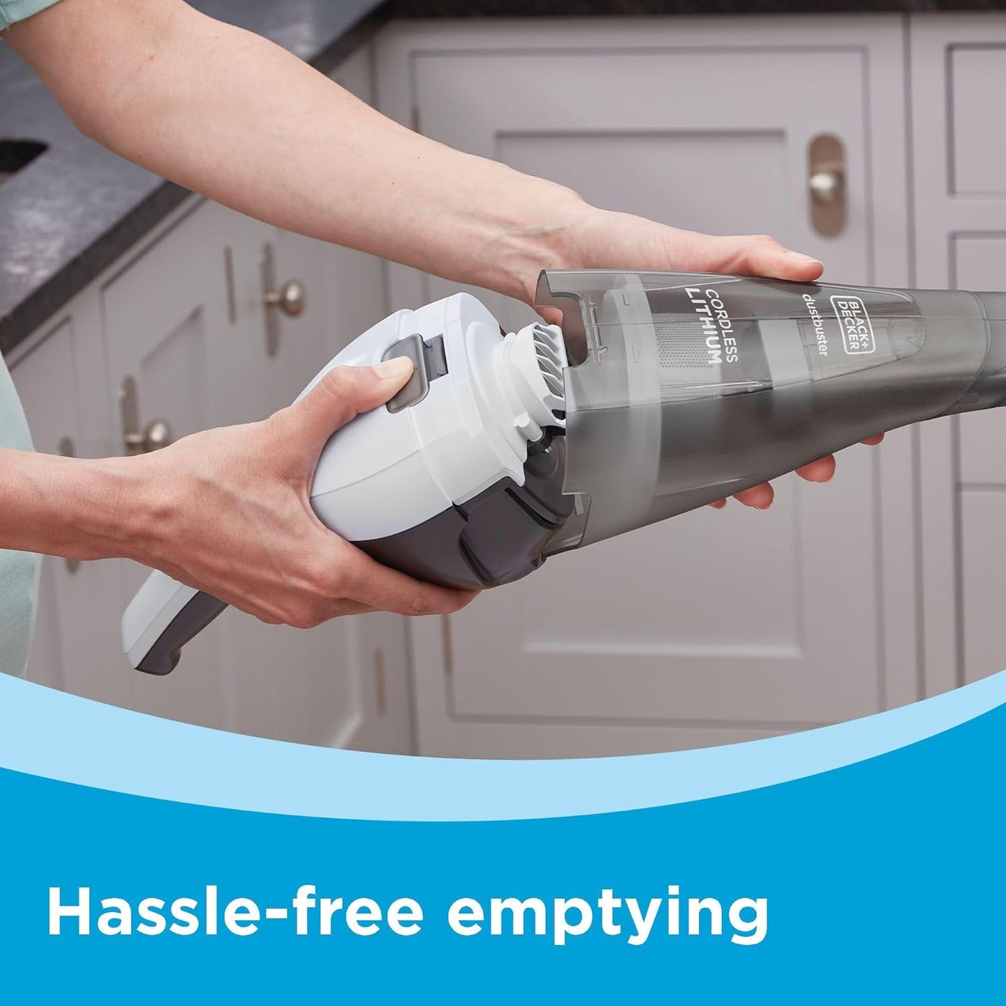 BLACK+DECKER Cordless Handheld Vacuum - Portable Car Vacuum with Strong Suction & QuickClean (HNVC215B10)