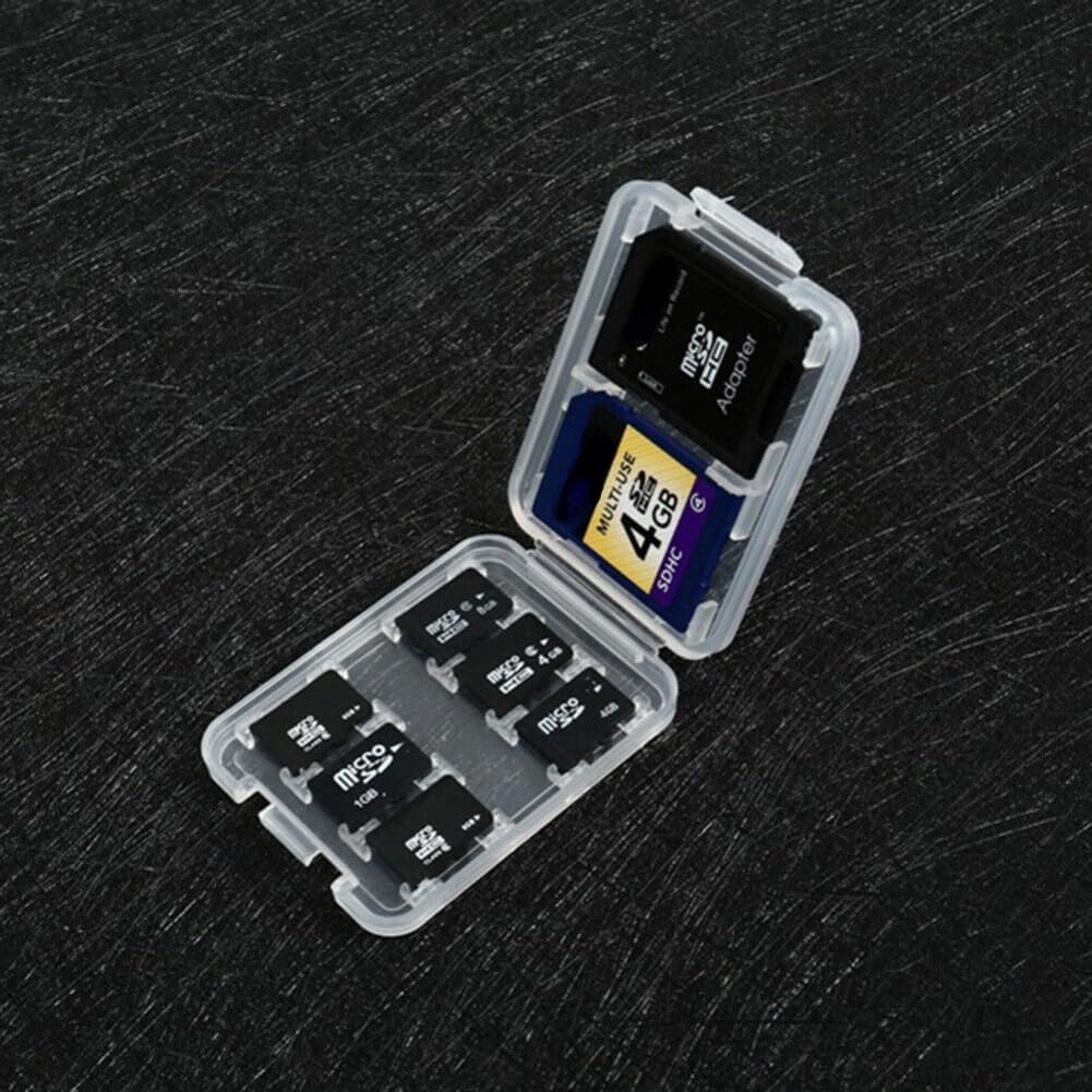 anso 8 (1 Slot Micro SD TF Memory Card Case Holder Waterproof Hard Protector Storage Box PC)