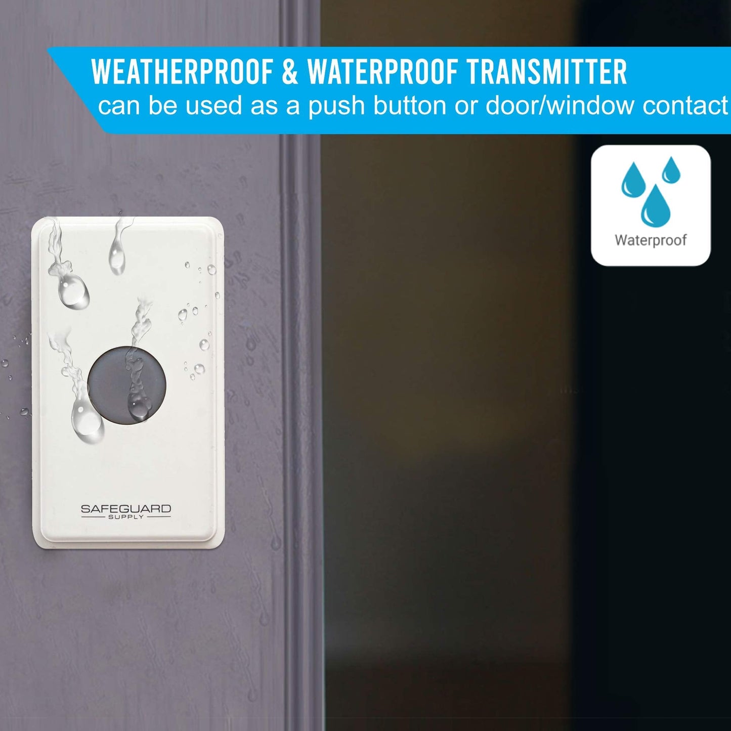 Safeguard Supply Extra Loud Doorbell- 120db Door Buzzer for Business Entry - Unique Loud Wireless Doorbell for Noisy or Large Areas - One Door Buzzer Entry System Kit Provides Complete Coverage