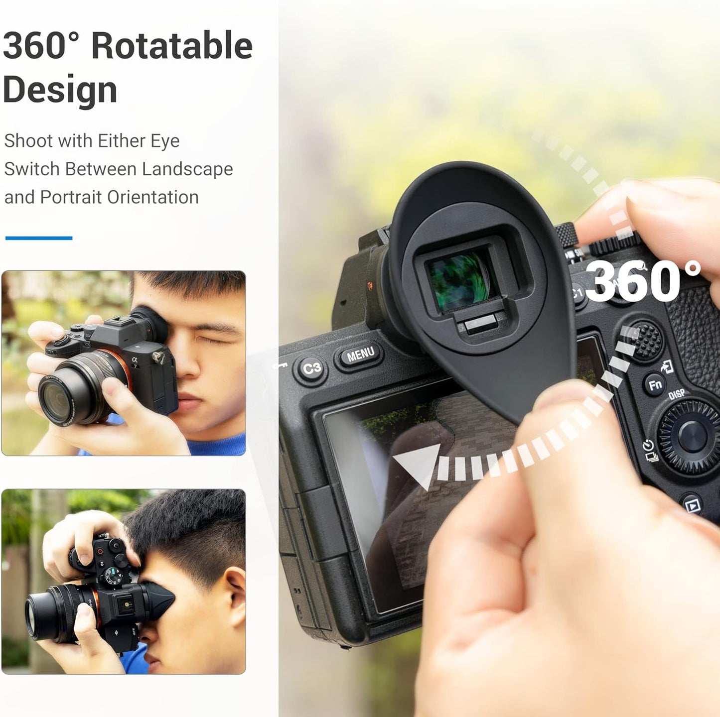 2 Pack FDA-EP21L A7IV A7RV Soft Silicone Camera Eyepiece Eyecup + Eyecup Eyepiece, Camera Viewfinder Eyeshade