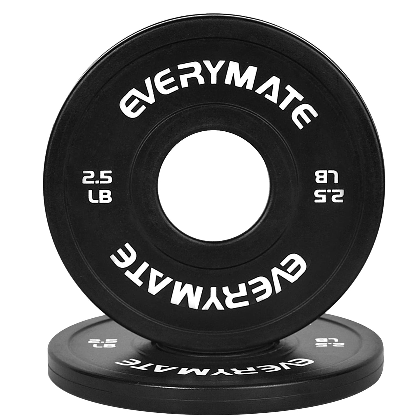 EVERYMATE Black Change Weight Plates 2.5LB Set Fractional Plate Olympic Bumper Plates for Cross Training Bumper Weight Plates