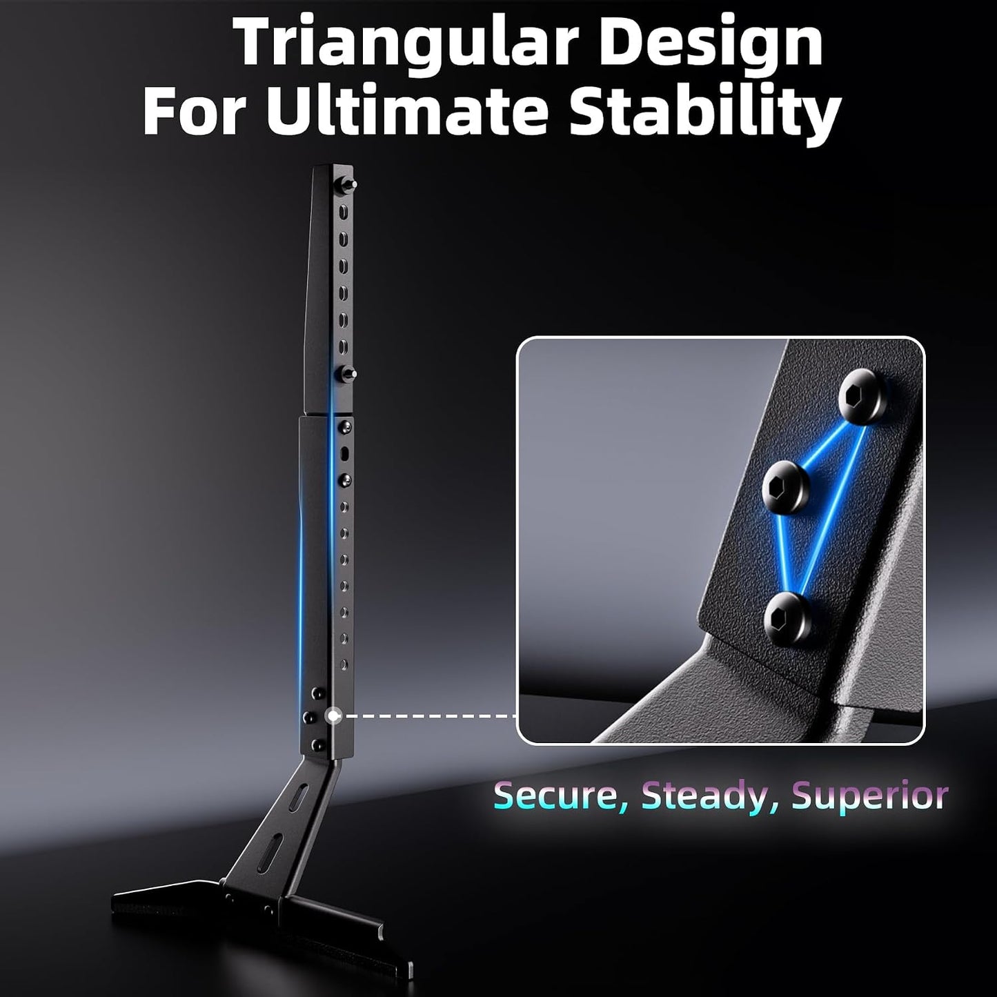 KAMIWI Legs-7 32"-65" 800x400mm 120 LBS Universal TV Stand Base Replacement,Metal TV Level Height Adjustable,Desktop TV