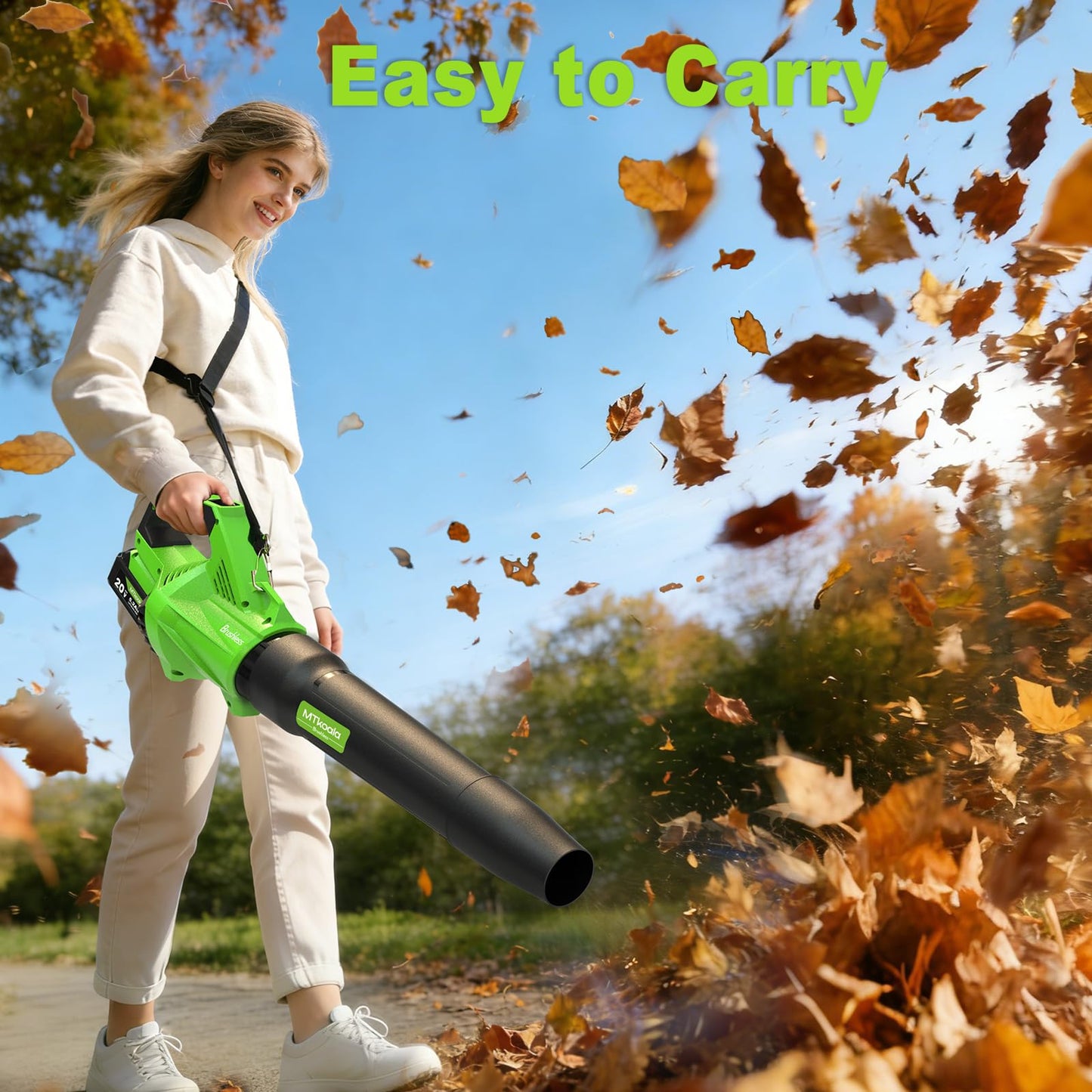 Leaf Blower Cordless, New Upgraded 1200W Brushless Motor Leaf Blower, 700CFM 200MPH with 3 Speed Modes, 160Mins Max Runtime, Handheld Electric Blower for Lawn Care, Yard, Dust & Snow (Green)