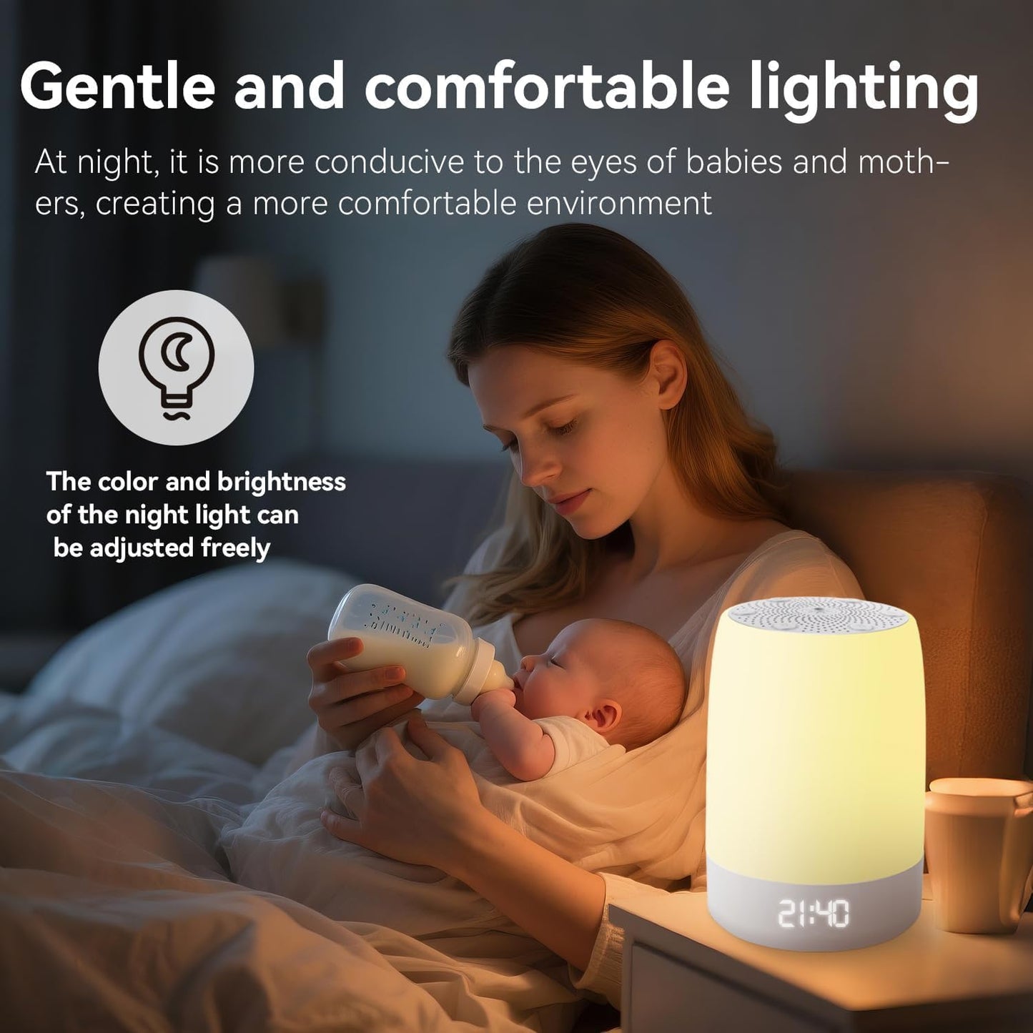 Teen Sound Machine - Bluetooth White Noise Machine with 32 Soothing Sounds & Wake-Up Light