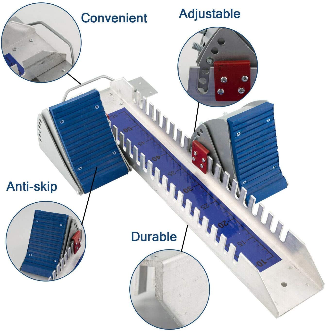 Supvision Lightning Starting Block Sprinter Pedals 6 Angle Adjustable Sprinters Track and Field Aluminum Suitable for Plastic Runway CinderTrack 25in Blue Back School Fall Sports Day