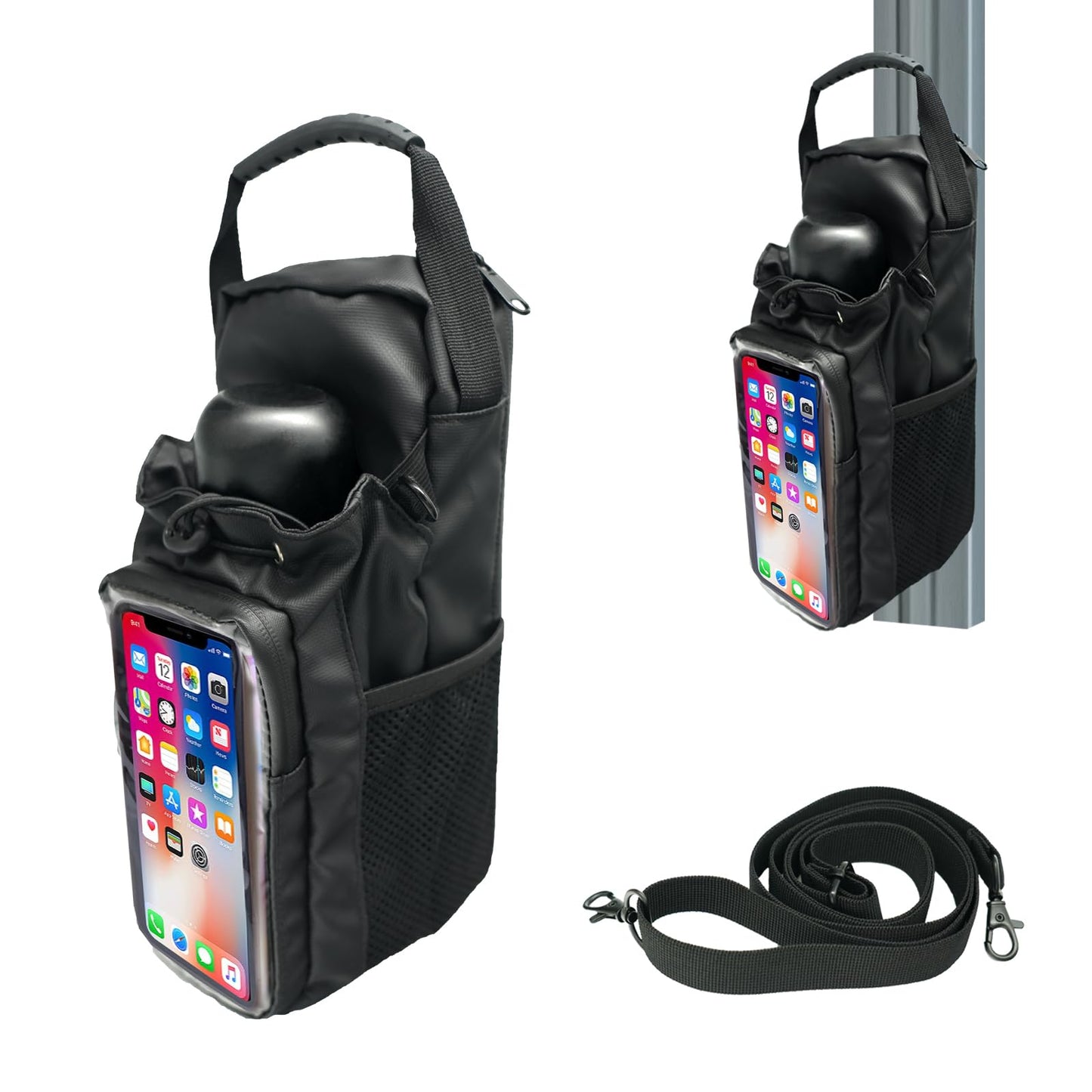 JMIAOCC Magnetic Gym Bag for Men & Women - Adjustable Strap，Small Gym Bag，Magnetic Large Water Bottle Holder - Ideal for Fitness, Travel & Sports