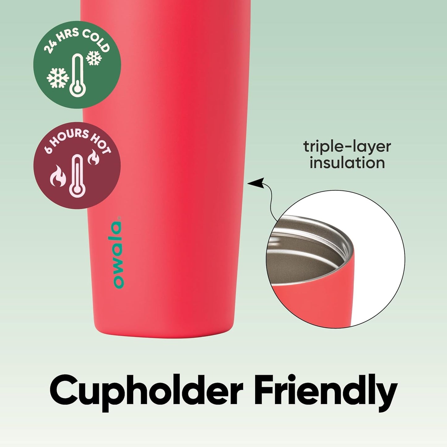Owala SmoothSip Coffee Tumbler - Insulated Stainless Steel, BPA-Free, 20 oz, In Bloom Design